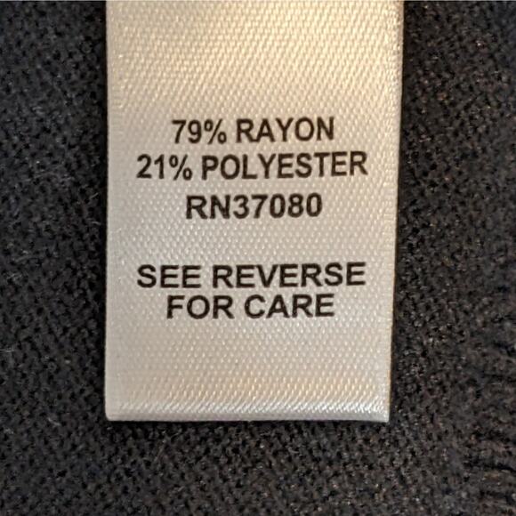 Cato Asymmetrical Pattern Sweater Black Cream Gray Size Large - Picture 6 of 7